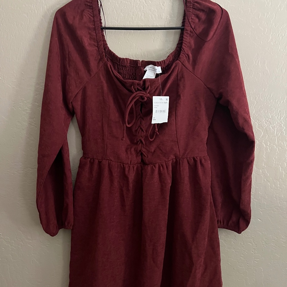 NWT Kirious Los Angeles Burgundy Dress
